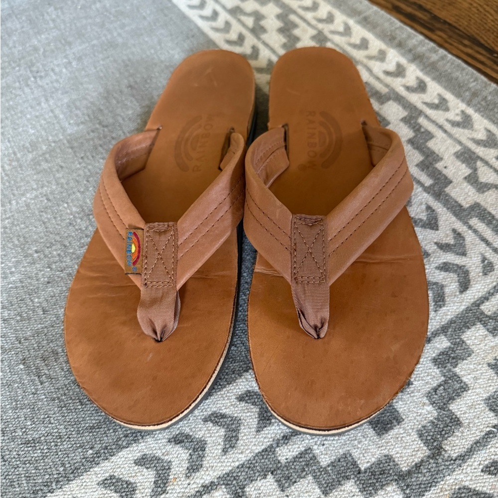Rainbow Double Layer Arch Support Classic Leather with 1" Strap